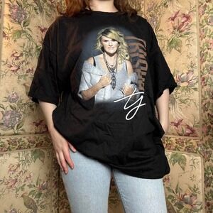 Trisha Yearwood World Tour 2014-2017 Graphic T-Shirt Black Mens XL Garth Brooks